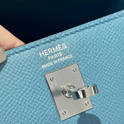 Kelly 25 Bleu Jean Luxury Bag