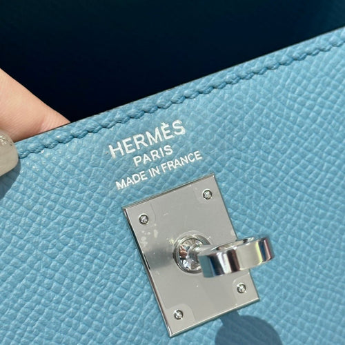Kelly 25 Bleu Jean Luxury Bag