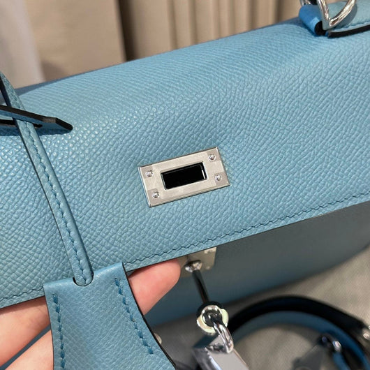 Kelly 25 Bleu Jean Luxury Bag