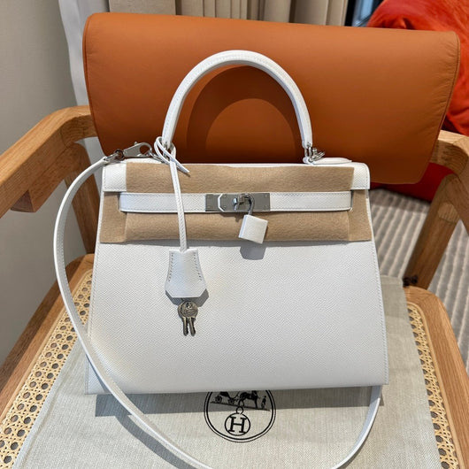 Kelly 28 Blanc Luxury Bag