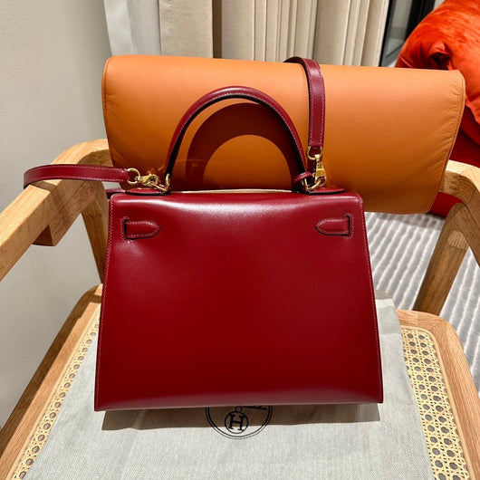 Kelly 28 Rouge H Luxury Bag
