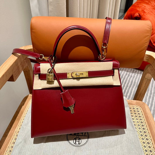 Kelly 28 Rouge H Luxury Bag