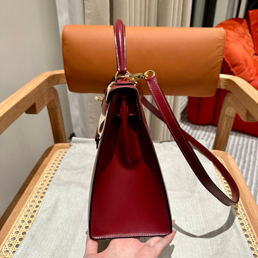 Kelly 28 Rouge H Luxury Bag