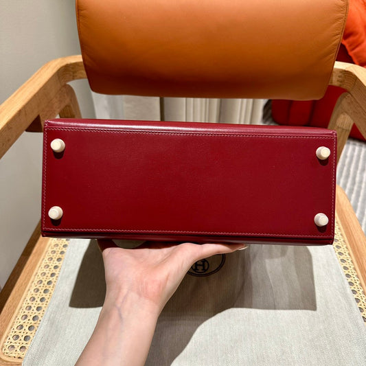 Kelly 28 Rouge H Luxury Bag