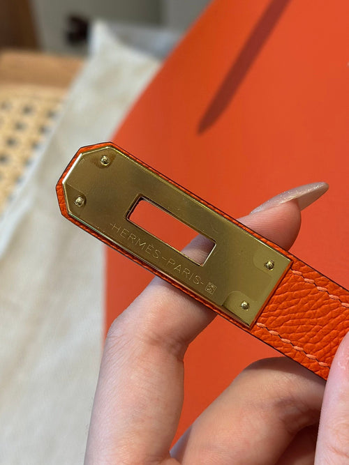 Kelly 28 Feu Orange Luxury Bag