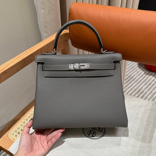 Kelly 28 Gris Meyer Luxury Bag