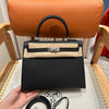 Kelly 25 Black Epsom Sellier From France Luxury Bag