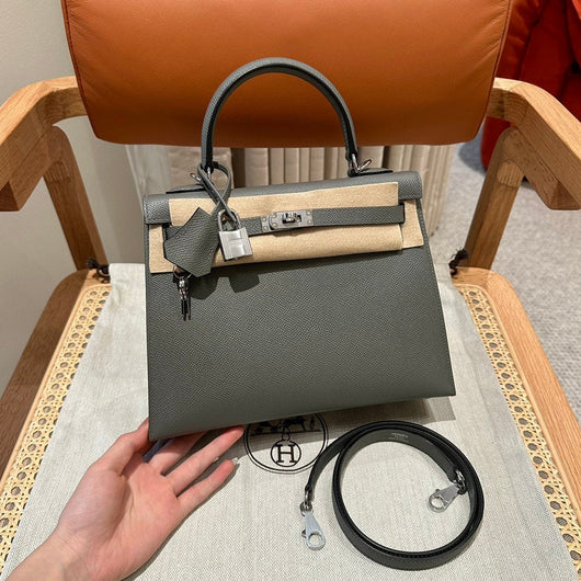 Kelly 25 Gris Mayer Luxury Bag
