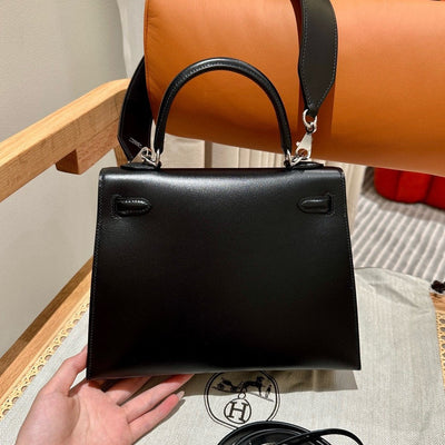 Kelly 25 Black Box From France Luxury Bag