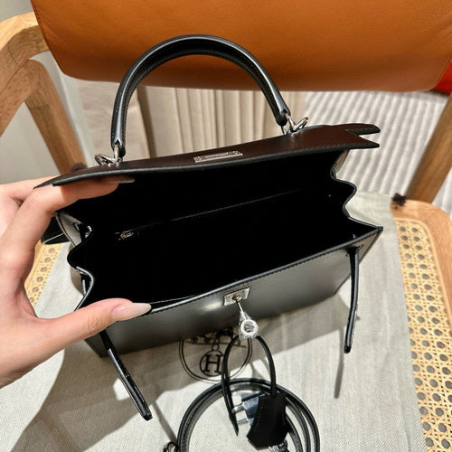 Kelly 25 Black Box From France Luxury Bag