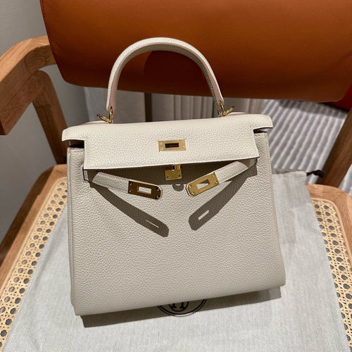 Kelly 25 Carie Calfskin With Gold Buckleluxury Bag