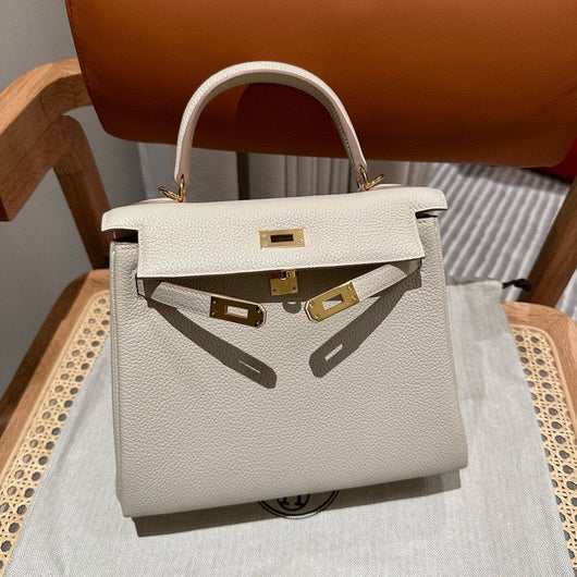 Kelly 25 Carie Calfskin With Gold Buckleluxury Bag