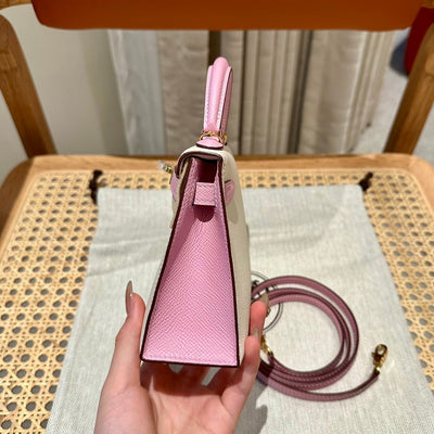 Kelly Mini II Craie Mauve Sylvestre Luxury Bag