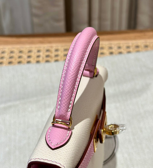 Kelly Mini II Craie Mauve Sylvestre Luxury Bag