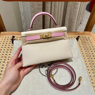 Kelly Mini II Craie Mauve Sylvestre Luxury Bag