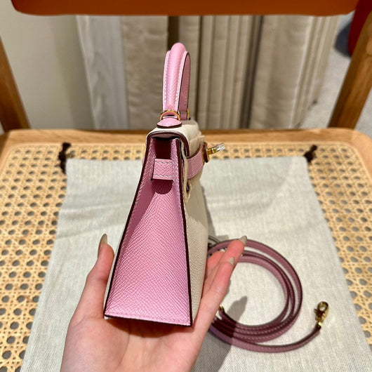 Kelly Mini II Craie Mauve Sylvestre Luxury Bag