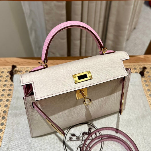 Kelly Mini II Craie Mauve Sylvestre Luxury Bag