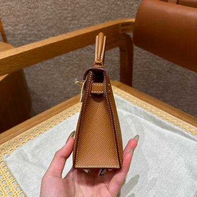 Kelly Mini II Gold Luxury Bag