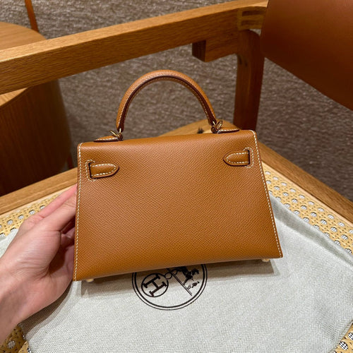 Kelly Mini II Gold Luxury Bag