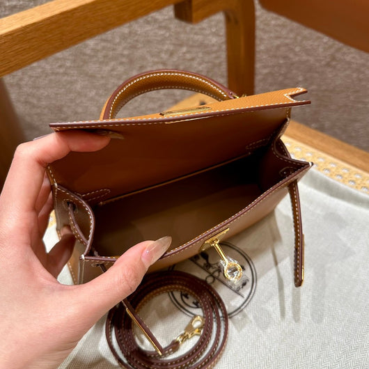 Kelly Mini II Gold Luxury Bag