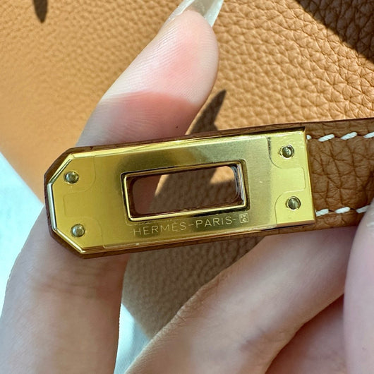 Kelly 25 Gold Togo From France Luxury Bag