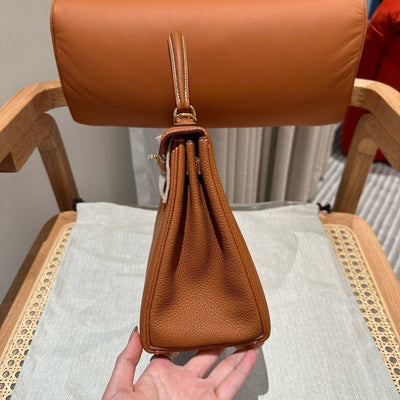 Kelly 25 Gold Togo From France Luxury Bag