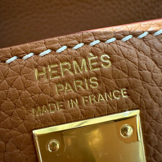 Kelly 25 Gold Togo From France Luxury Bag