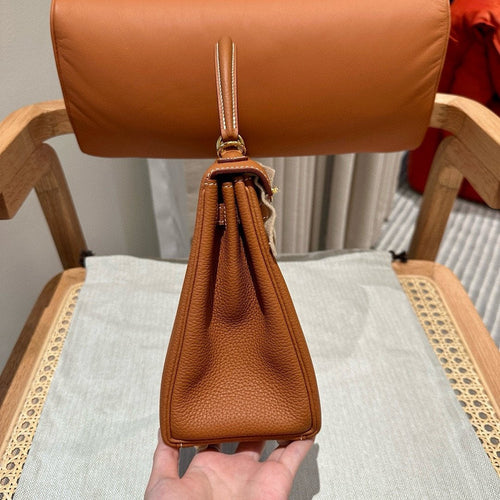 Kelly 25 Gold Togo From France Luxury Bag