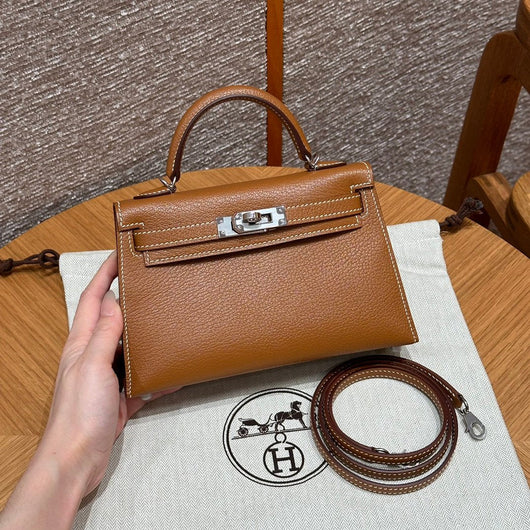 Kelly Mini II Gold Luxury Bag