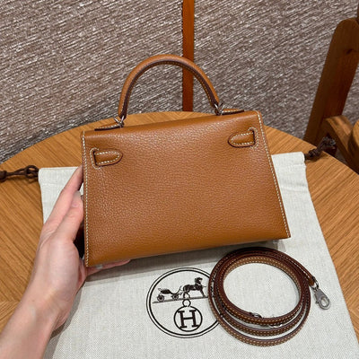 Kelly Mini II Gold Luxury Bag