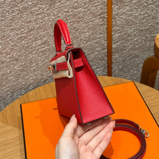 Kelly Mini II Rouge Casaque Luxury Bag