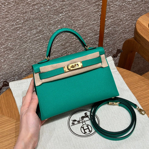 Kelly Mini II Vert Jade Luxury Bag