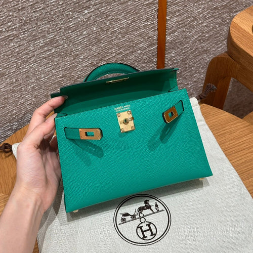 Kelly Mini II Vert Jade Luxury Bag