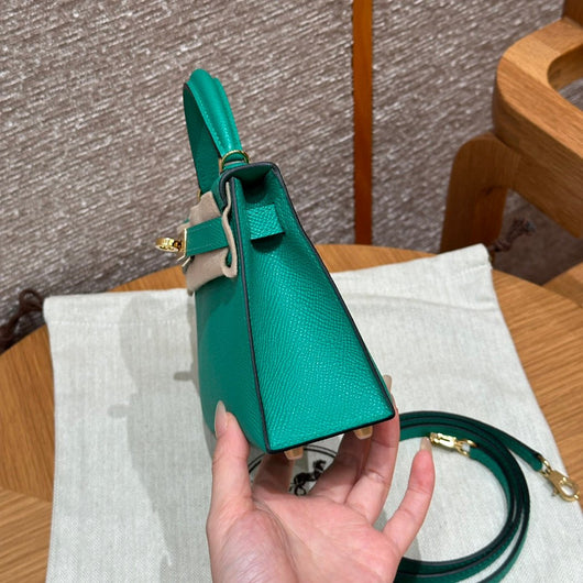 Kelly Mini II Vert Jade Luxury Bag