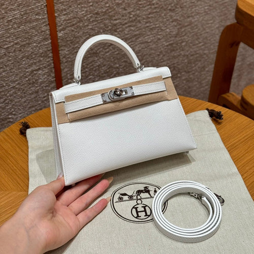 Kelly Mini II Blanc Luxury Bag