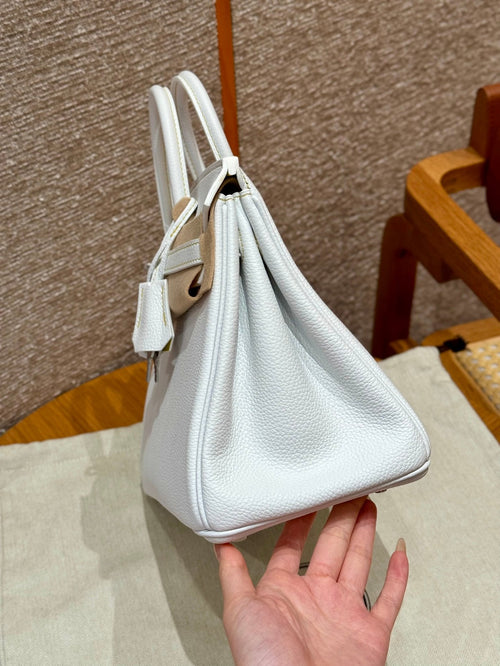 Birkin 25 Blanc Lime Luxury Bag