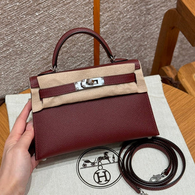 Kelly Mini II Rouge H Luxury Bag