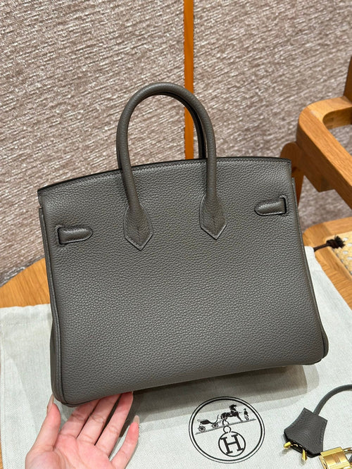 Birkin 25 Gris Etain Luxury Bag