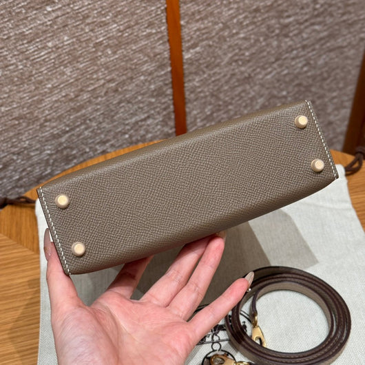 Kelly Mini II Etoupe Trench Luxury Bag