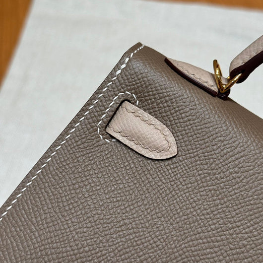 Kelly Mini II Etoupe Trench Luxury Bag
