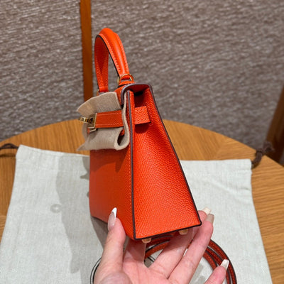 Kelly Mini II Feu Luxury Bag