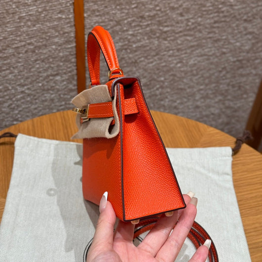 Kelly Mini II Feu Luxury Bag