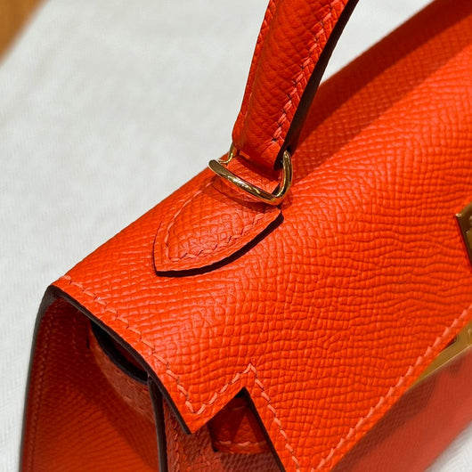 Kelly Mini II Feu Luxury Bag