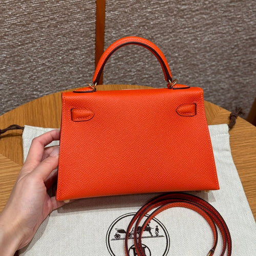 Kelly Mini II Feu Luxury Bag