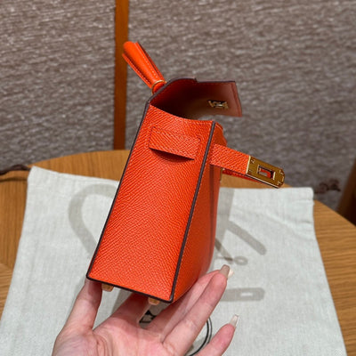 Kelly Mini II Feu Luxury Bag