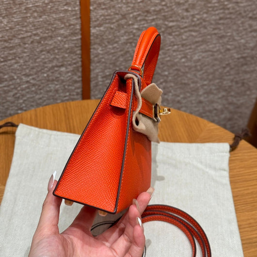Kelly Mini II Feu Luxury Bag