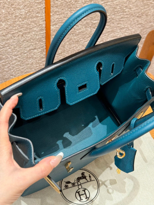Birkin 25 Vert Bosphore Luxury Bag