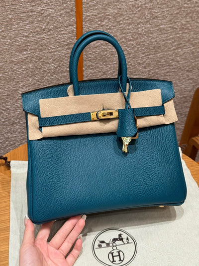 Birkin 25 Vert Bosphore Luxury Bag