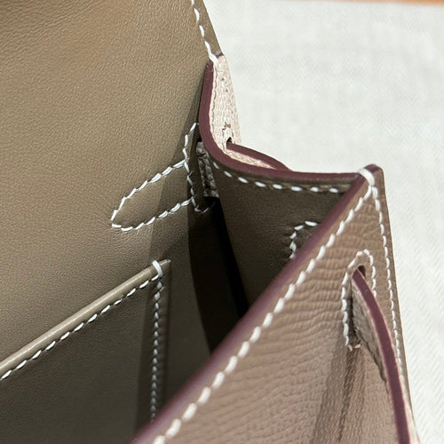 Kelly Mini II Etoupe And Ck Craie Luxury Bag