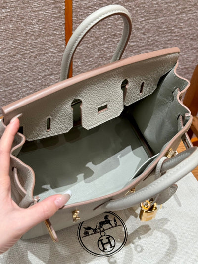 Birkin 25 Gris Perle Luxury Bag